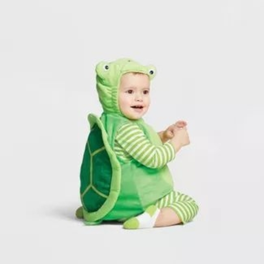 Kids Green Turtle Costume